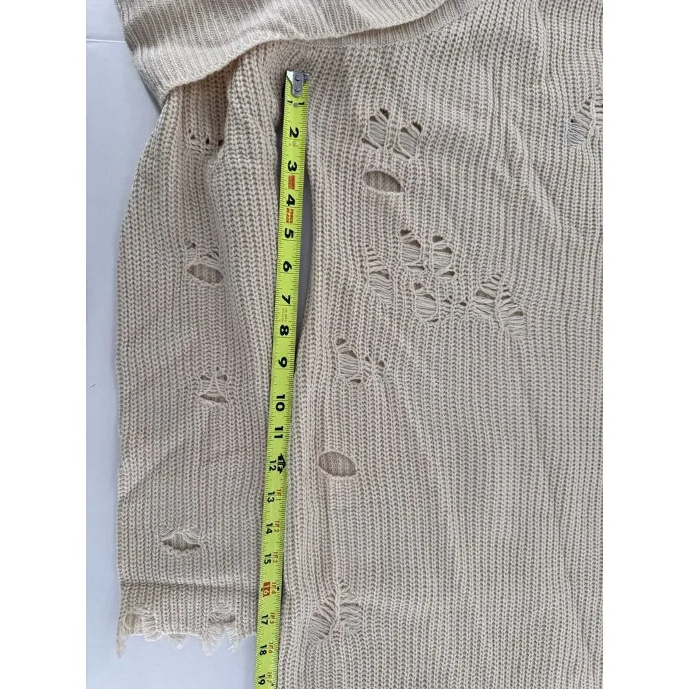 Fashion Nova Sweater Dress Plus Sz 2X One Shoulder Sexy Grunge Distressed Club - Picture 12 of 16